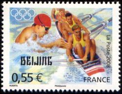 timbre N° 4224, Beijing, Jeux Olympiques de Pékin 2008 Aviron et natation
