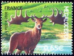 timbre N° 4177, Animaux de la Préhistoire - Le Megaloceros