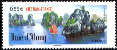 timbre N° 4284, Baie d'Along  (émission France - Viêtnam)