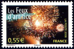 timbre N° 4267, La France à vivre (les feux d'artifice)