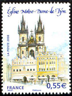 timbre N° 4303, Capitales européennes Prague (église Notre Dame de Tyn)