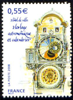 timbre N° 4302, Capitales européennes Prague (Horloge astronomique)