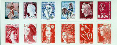 timbre N° BC4287, Les visages de la république