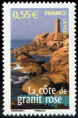 timbre N° 4163, La cote de granit rose