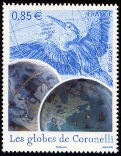 timbre N° 4144, Les globes de Coronelli
