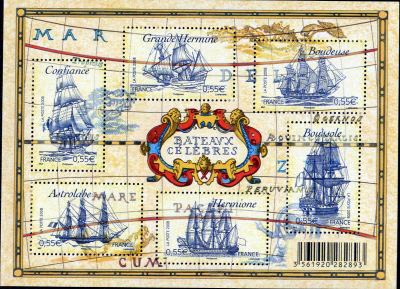 timbre N° 124, Bateaux célèbres