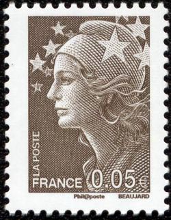 timbre N° 4227, Marianne et les valeurs de l'Europe