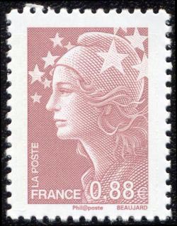 timbre N° 4234, Marianne et les valeurs de l'Europe