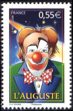 timbre N° 4218, Le cirque (l'auguste)
