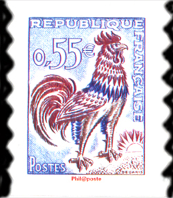 timbre N° 4290, Coq de Decaris