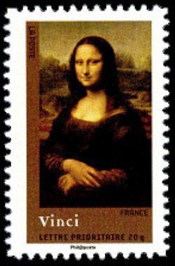 timbre N° 4135, « La Joconde » du peintre Léonard de Vinci (1452-1519)