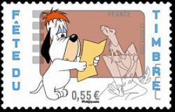 timbre N° 4146, Droopy et le loup