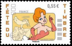 timbre N° 4147, La girl et le loup