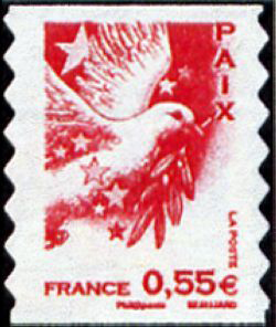 timbre N° 4200, Paix (colombe avec rameau d'olivier)