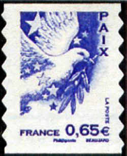 timbre N° 4204, Paix (colombe avec rameau d'olivier)