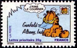 timbre N° 4275, Sourires avec le chat Garfield - J'aime le courrier