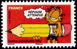 timbre N° 4279, Sourires avec le chat Garfield - Réponse attendue