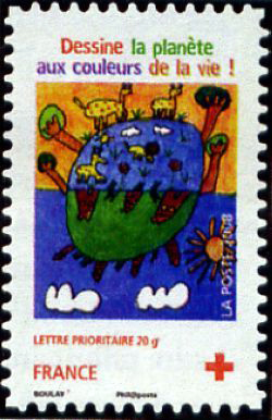timbre N° 4307, Au profit de la Croix-Rouge