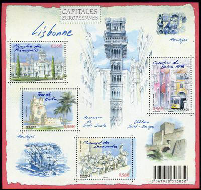 timbre N° F4402, Capitales européennes ( Lisbonne Portugal )