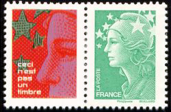 timbre N° 4412+vignette, Marianne et l'Europe