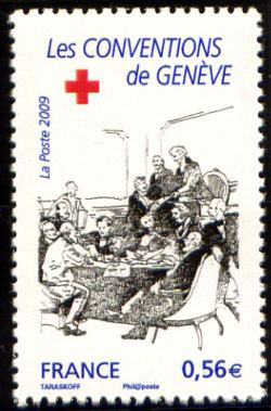 timbre N° 4389, Croix Rouge, Les conventions de Genève