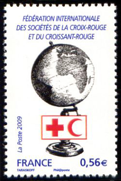 timbre N° 4390, Croix Rouge, Fédération internationale des sociétés de la Croix Rouge et du Croissant Rouge