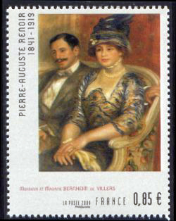 timbre N° 4406, Tableau de Auguste Renoir ( Mr et Mme Bernheim de Villers )