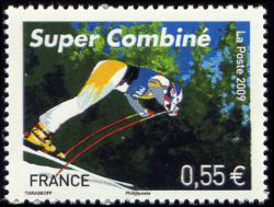 timbre N° 4329, Championnats du Monde de ski alpin à Val d'Isère, Super combiné