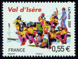 timbre N° 4333, Championnats du Monde de ski alpin à Val d'Isère