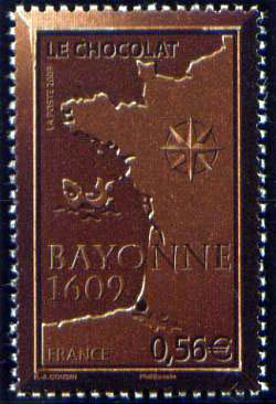 timbre N° 4361, Le chocolat, Bayonne 1609
