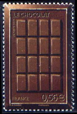 timbre N° 4364, Le chocolat, Plaque de chocolat