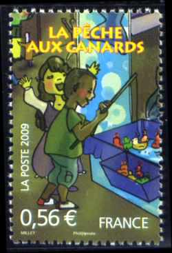 timbre N° 4381, Fête foraine (la pêche aux canards)