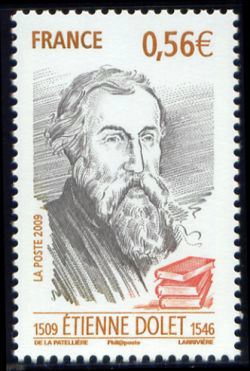 timbre N° 4377, Etienne Dolet (1509-1546) mort pour ses idées