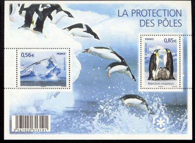 timbre N° F4350, Protection des pôles