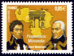 timbre N° 4408, France Venezuela ( Francisco Miranda )