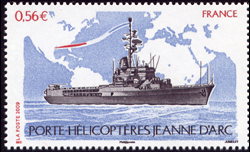 timbre N° 4423, Porte hélicoptères Jeanne d'Arc