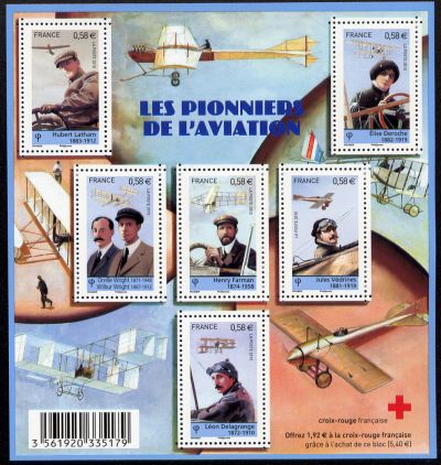 timbre N° F4504, Les pionniers de l'aviation