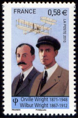 timbre N° 4506, Les pionniers de l'aviation - Orville Wright (1871-1948) et Wilbur Wright (1867-1912)