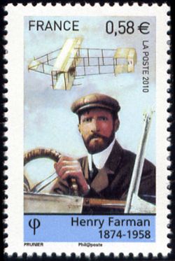 timbre N° 4507, Les pionniers de l'aviation - Henry Farman (1874-1958)