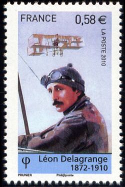 timbre N° 4509, Les pionniers de l'aviation - Léon Delagrange (1872-1910)