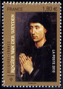 timbre N° 4526, Rogier van der Weyden est un peintre appartenant au mouvement des primitifs flamands