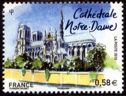 timbre N° 4515, Capitales européennes Paris (Cathédrale Notre Dame)