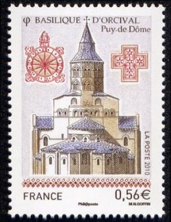 timbre N° 4446, Basilique d'Orcival, Puy-de-Dôme