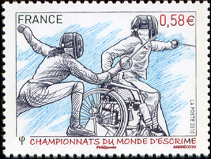 timbre N° 4510, Championnats du monde d'escrime