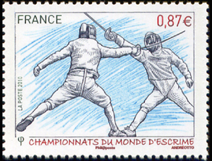 timbre N° 4511, Championnats du monde d'escrime