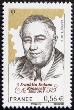 timbre N° 4447, Bourse aux timbres  150ém anniversaire, Franklin Delano Roosevelt