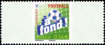 timbre Réponse payée verso, Football : A fond !