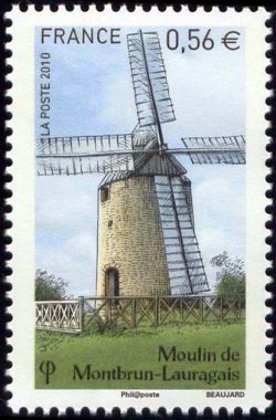 timbre N° 4485, Moulin de Montbrun-Lauragais