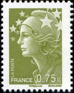 timbre N° 4473, Marianne de Beaujard