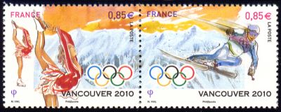 timbre N° P4436, Jeux Olympiques de Vancouver